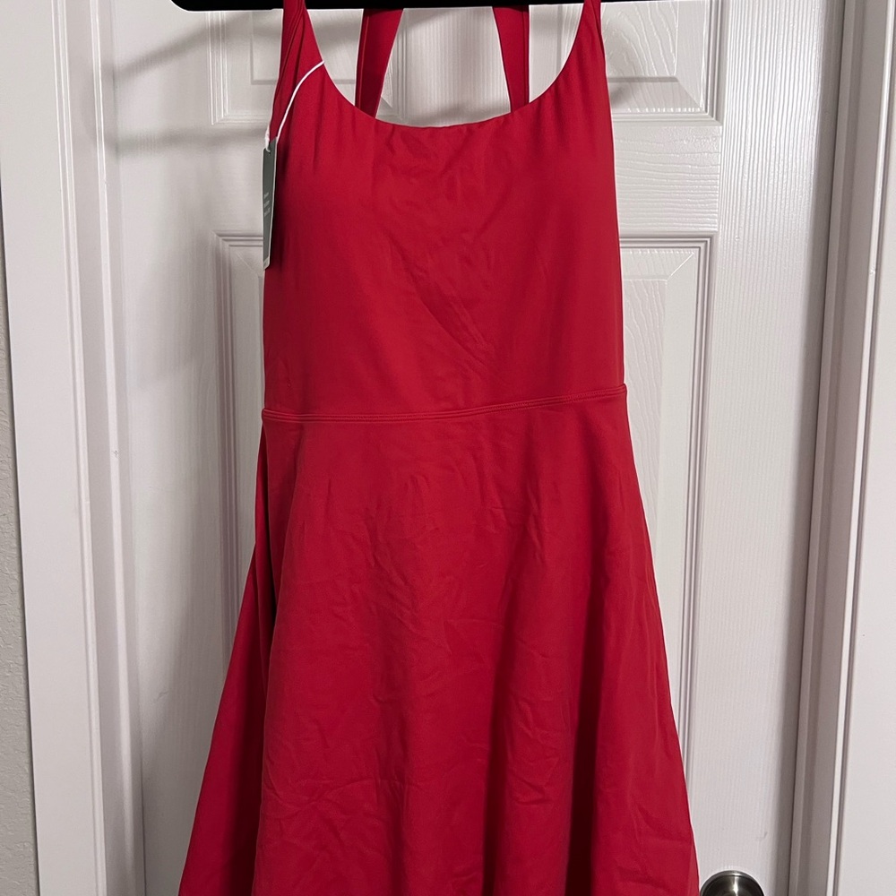 HALARA Red Tank Skater Dress